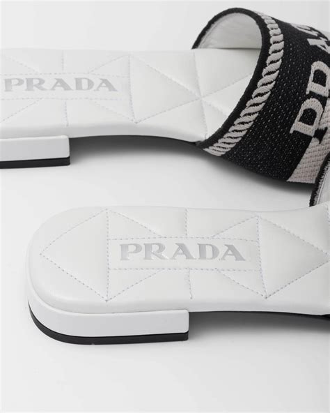 Prada Embroidered Slides 